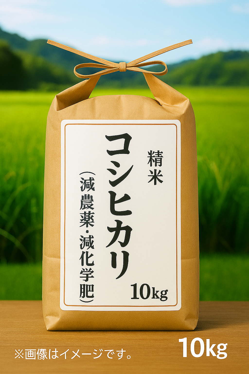 【コシヒカリ】　精米（減農薬・減化学肥料）10キロ