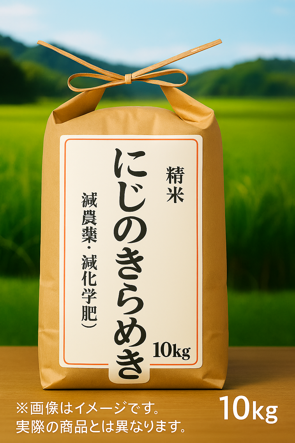 【にじのきらめき】　精米（減農薬・減化学肥料）10キロ